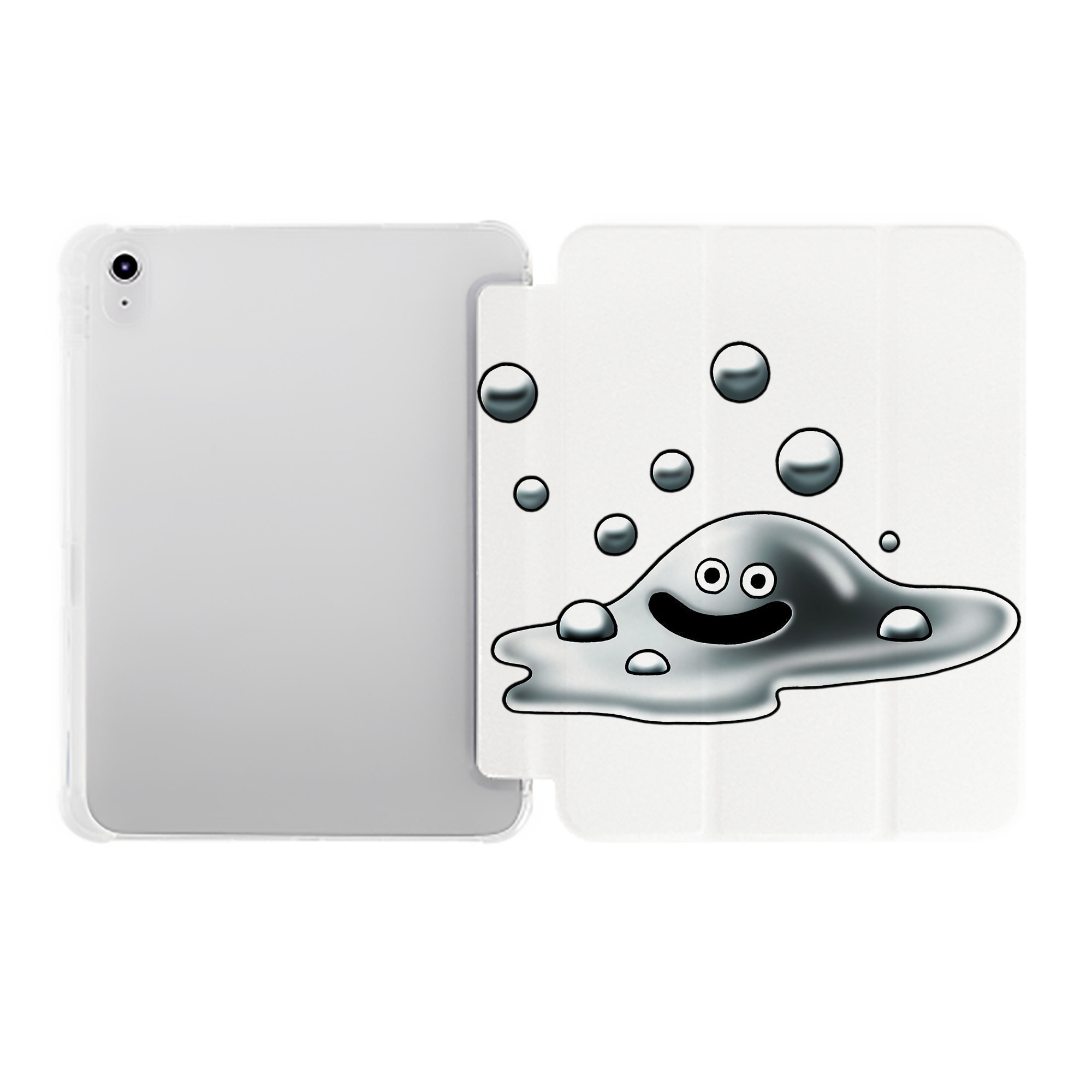 （画像用） ドラゴンクエスト Doragon Kuesuto Dragon Quest IPad ケース ペン収納付き 三つ折りスタンド PUレザー×シリコン 対応機種9.5/10.5/10.9インチ